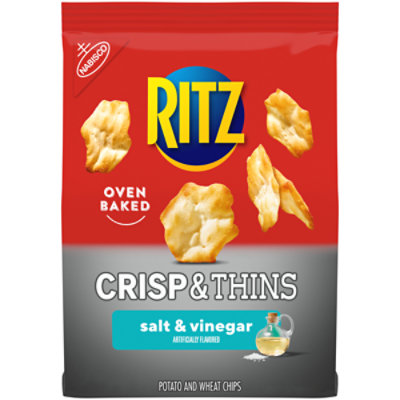 RITZ Crisp and Thins Salt and Vinegar Chips - 7.1 Oz - Image 1