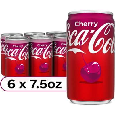 Coca-Cola Soda Pop Flavored Cherry - 6-7.5 Fl. Oz.