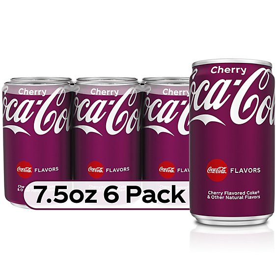 Coca-Cola Soda Pop Flavored Cherry - 6-7.5 Fl. Oz.