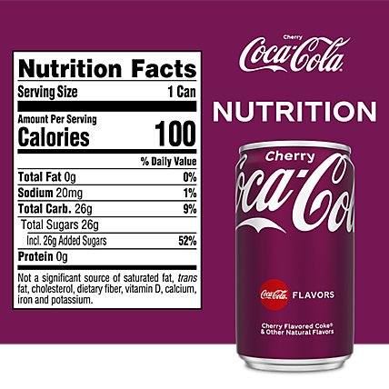 Coca-Cola Soda Pop Flavored Cherry - 6-7.5 Fl. Oz. - Image 3