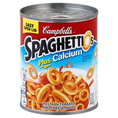 Campbell's SpaghettiOs Canned Pasta Plus Calcium - 15.8 Oz - Image 1