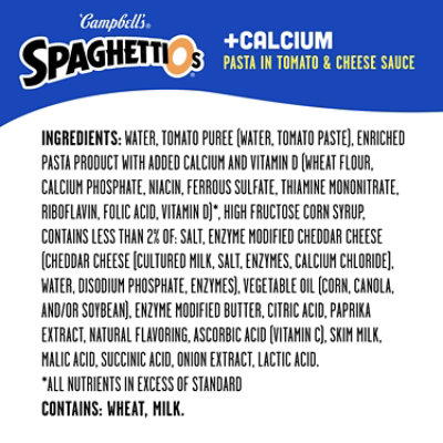 Campbell's SpaghettiOs Canned Pasta Plus Calcium - 15.8 Oz - Image 5