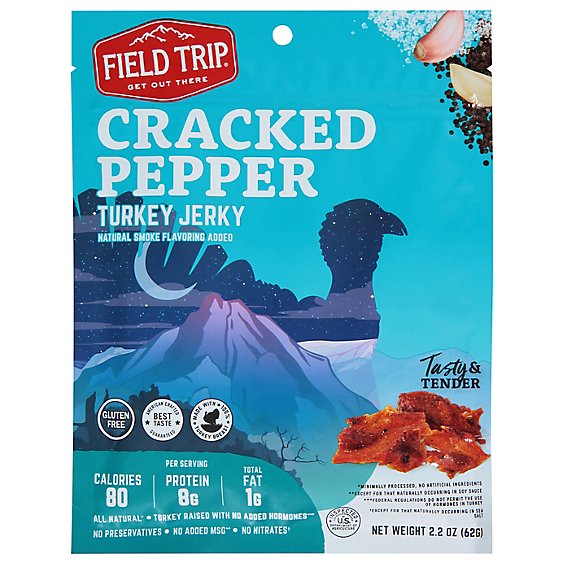 Field Trip Turkey Jerky Cracked Pepper - 2.2 Oz