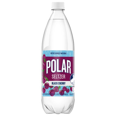Polar Seltzer Water Black Cherry Bottle - 1 Liter