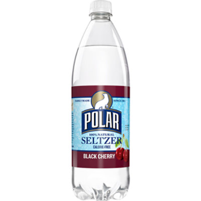 Polar Seltzer Water Black Cherry Bottle - 1 Liter - Image 1