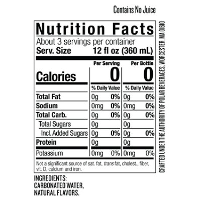 Polar Seltzer Water Lime In Bottle - 1 Liter - Image 2