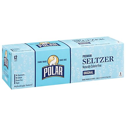 Polar Seltzer Calorie Free No Sugar No Sodium No Caffeine - 12-12 Fl. Oz. - Image 1