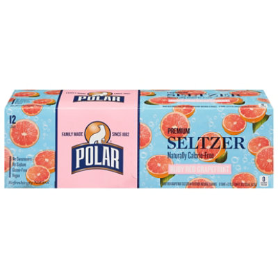 Polar Seltzer Ruby Red Grapefruit No Sugar Cans - 12-12 Fl. Oz. - Image 4
