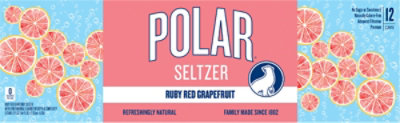 Polar Seltzer Ruby Red Grapefruit No Sugar Cans - 12-12 Fl. Oz. - Image 7