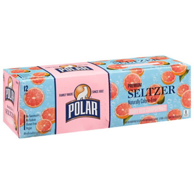Polar Seltzer Ruby Red Grapefruit No Sugar Cans - 12-12 Fl. Oz.