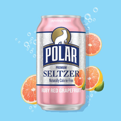 Polar Seltzer Ruby Red Grapefruit No Sugar Cans - 12-12 Fl. Oz. - Image 3