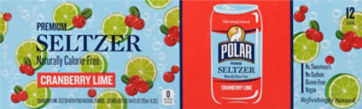 Polar Seltzer Cranberry Lime - 12-12 Fl. Oz. - Image 7