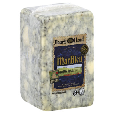 Boars Head Cheese Marbleu Monterey Jack Cheese Fresh Slice - 0.50 LB