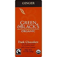 Green & Blacks Chocolate Bar Dark Ginger Organic - 3.5 Oz - Image 2