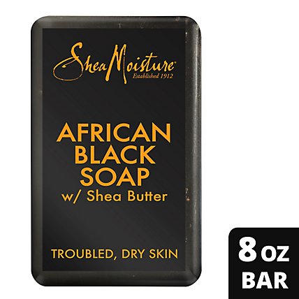 SheaMoisture Soap Bar African Black With Shea Butter - 8 Oz - Image 1
