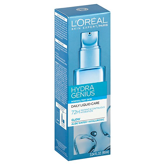 LOreal Hydra Genius Daily Liquid Care Glow Normal/Dry Skin - 3.04 Fl. Oz.