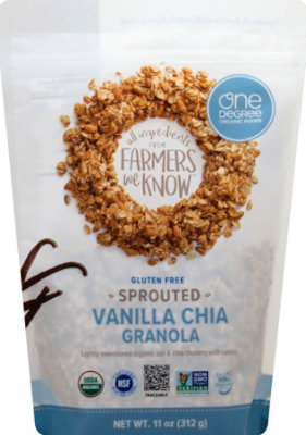 One Degree Organic Foods Granola Sprouted Oat Vanilla Chia - 11 Oz ...