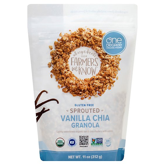 One Degree Organic Foods Granola Sprouted Oat Vanilla Chia - 11 Oz