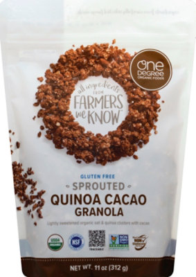 One Degree Organic Foods Granola Sprouted Oat Quinoa Cacao - 11 Oz - Image 2