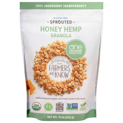 One Degree Organic Foods Granola Sprouted Oat Honey Hemp - 11 Oz - Image 2