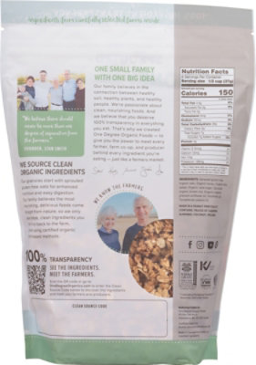One Degree Organic Foods Granola Sprouted Oat Honey Hemp - 11 Oz - Image 5