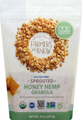 One Degree Organic Foods Granola Sprouted Oat Honey Hemp - 11 Oz - Image 1
