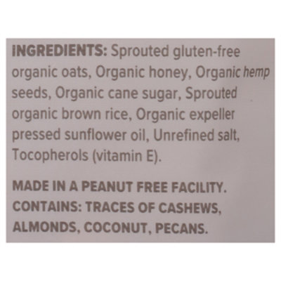One Degree Organic Foods Granola Sprouted Oat Honey Hemp - 11 Oz - Image 4