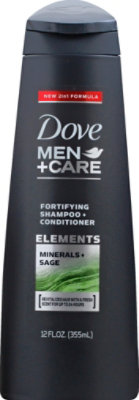 Dove Men+Care Shampoo + Conditioner Elements Minerals + Sage - 12 Fl. Oz.