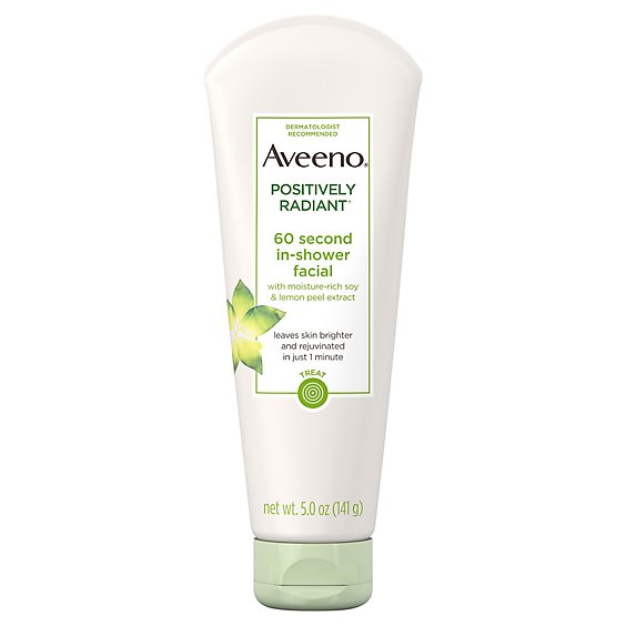 Aveeno Active Naturals Positively Radiant Facial 60 Second In-Shower  - 5 Oz