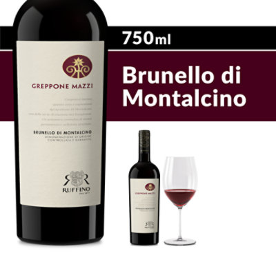Ruffino Greppone Mazzi Brunello Di Montalcino DOCG Sangiovese Grosso Italian Red Wine - 750 Ml
