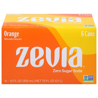 Zevia Zero Sugar Orange Soda - 6-12 Fl. Oz. - Image 2