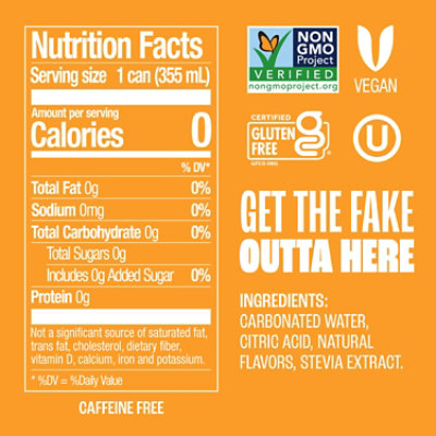 Zevia Zero Sugar Orange Soda - 6-12 Fl. Oz. - Image 3