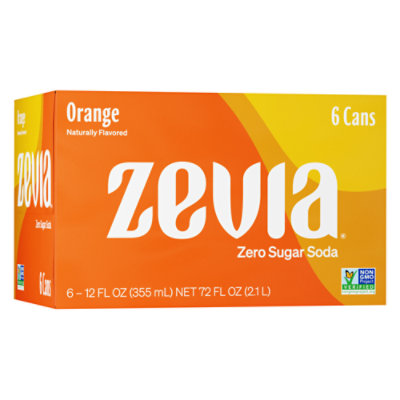 Zevia Zero Sugar Orange Soda - 6-12 Fl. Oz. - Image 1