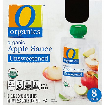 O Organics Organic Apple Sauce Unsweetened Pouches - 8-3.17 Oz - Image 2