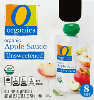 O Organics Organic Apple Sauce Unsweetened Pouches - 8-3.17 Oz - Image 2