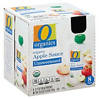 O Organics Organic Apple Sauce Unsweetened Pouches - 8-3.17 Oz - Image 1