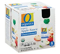 O Organics Organic Apple Sauce Unsweetened Pouches - 8-3.17 Oz