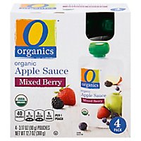 O Organics Organic Apple Sauce Mixed Berry Pouches - 4-3.17 Oz - Image 3