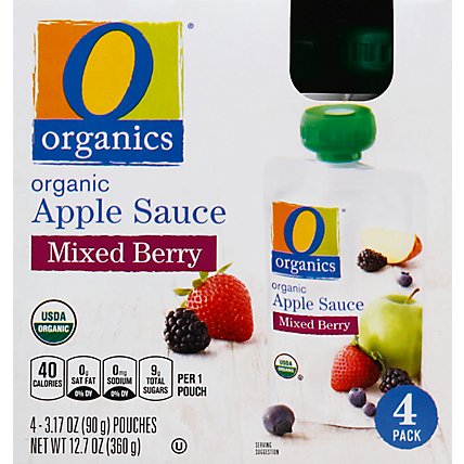 O Organics Organic Apple Sauce Mixed Berry Pouches - 4-3.17 Oz - Image 2