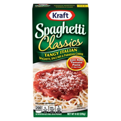 Kraft Spaghetti Classics Tangy Italian Spaghetti - Spices - & Parmesean Cheese Meal Mix - 8 Oz