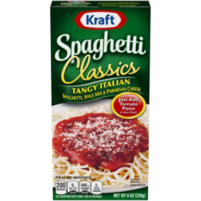 Kraft Spaghetti Classics Tangy Italian Spaghetti - Spices - & Parmesean Cheese Meal Mix - 8 Oz - Image 1
