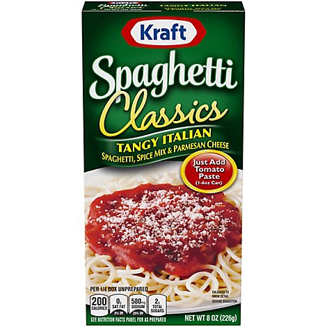 Kraft Spaghetti Classics Tangy Italian Box - 8 Oz