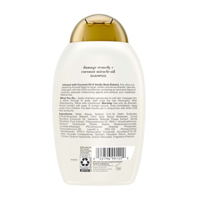 OGX Extra Strength Damage Remedy + Coconut Miracle Oil Shampoo - 13 Fl. Oz. - Image 2