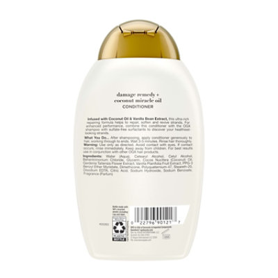 OGX Extra Strength Damage Remedy + Coconut Miracle Oil Conditioner - 13 Fl. Oz. - Image 1