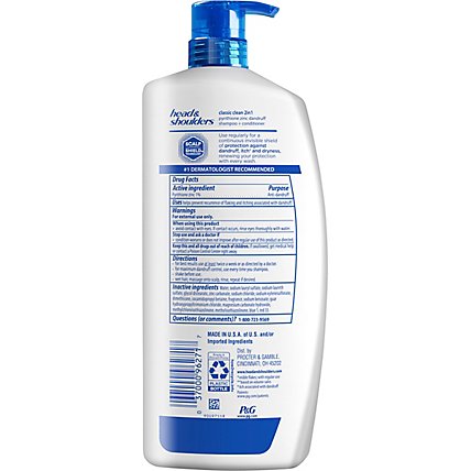 Head & Shoulders Classic Clean Anti Dandruff 2 in 1 Shampoo + Conditioner - 32.1 Oz - Image 5