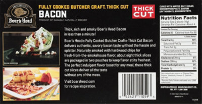 Boars Head Thick Cut Pre-Cooked Bacon - 2.29 Oz - Image 6