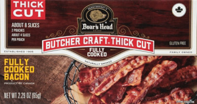 Boars Head Thick Cut Pre-Cooked Bacon - 2.29 Oz - Image 2