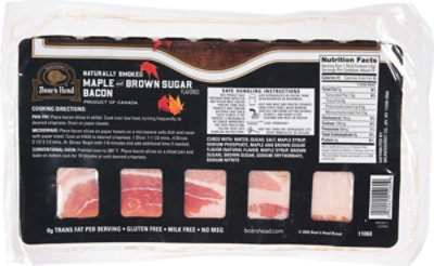 Boars Head Bacon Naturally Smoked Maple & Brown Sugar - 12 Oz - Image 6