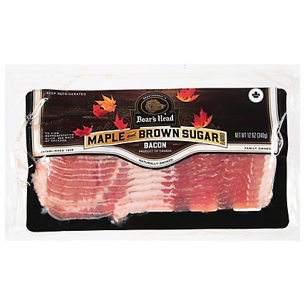 Boars Head Bacon Naturally Smoked Maple & Brown Sugar - 12 Oz - Image 1