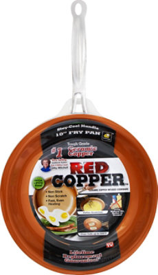 Teleb Red Copper 10in Fry Pan - Each - Image 2